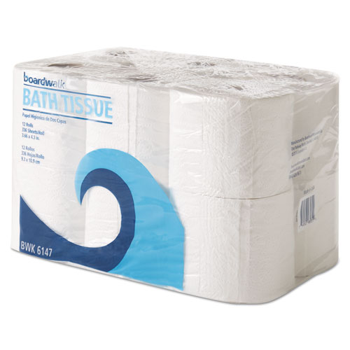 Boardwalk Office Packs Toilet Tissue, 2-Ply,White, 4x4 Sheet, 300 ...