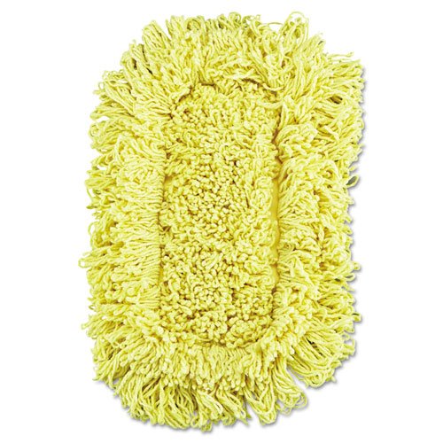 Rubbermaid Trapper Looped-End Dust Mop Head, 12 x 5, Yellow, 12/Carton ...