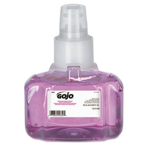 Gojo Antibacterial Foam Handwash, Refill, Plum, 1250ml Refill, 3/Carton