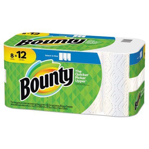 Bounty Select-a-Size Paper Towels, 2-Ply, White, 5.9 x 11, 83 Sheets ...