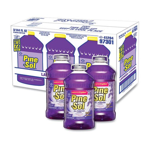 Pine-Sol All Purpose Cleaner, Lavender Clean, 144 oz Bottle, 3/Carton ...