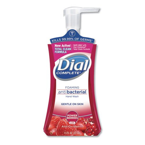 Dial Antibacterial Foaming Hand Wash, Power Berries, 7.5 oz Pump Bottle ...